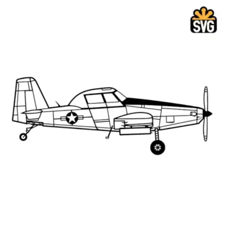 Air Tractor SVG Digital Download, OA-1K Sky Warden SVG Vector Download File