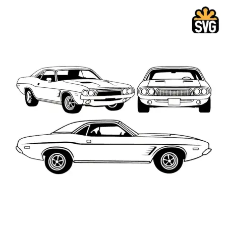 Challenger 1973 Rallye SVG Digital Download, First Generation SVG Vector Download File