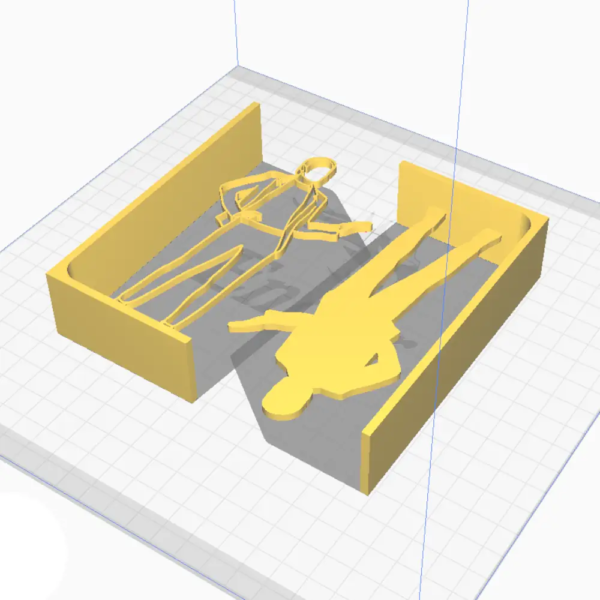 Alexandria Ocasio Cortez AOC Outline Silhouette Bookend Holder Support Organizer 3D STL File Download - Image 3