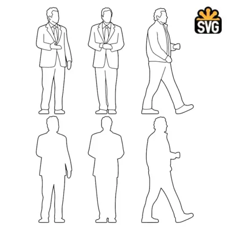 Andrew Cuomo Outline Silhouette SVG, Andrew Cuomo Single Line Drawing Stencil SVG Vector Downlod