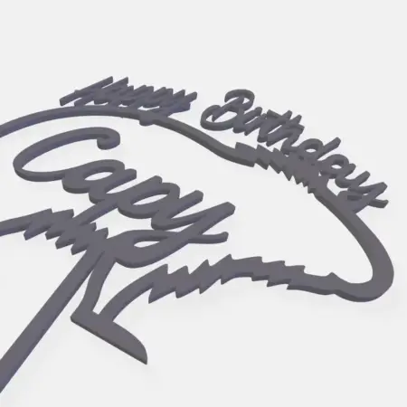 Happy Birthday Capy Cake Topper 3D STL File for Download