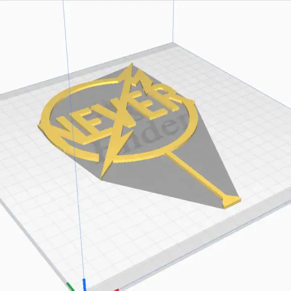Never Cake Topper 3D STL File for Download - Image 3