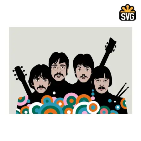 The Fab Four SVG Digital Download, The Fab Four SVG Vector Download File