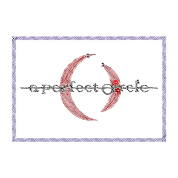A Perfect Circle Logo Embroidery Patch Design File Instant Download - Image 2