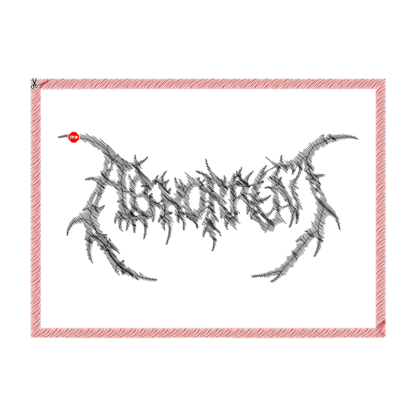 Abhorrent Logo Embroidery Patch Design File Instant Download - Image 2