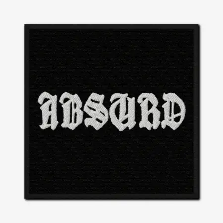 Absurd Text Logo Embroidery Patch Design File Instant Download