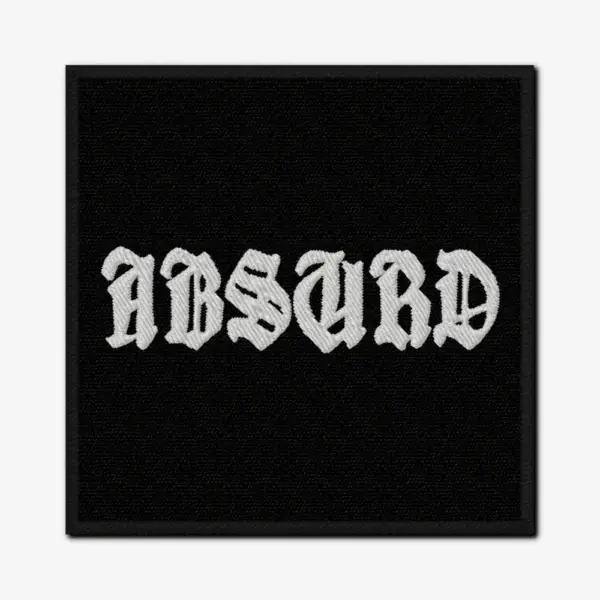 Absurd Text Logo Embroidery Patch Design File Instant Download