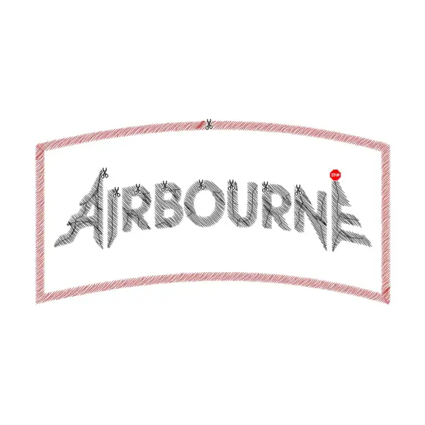 Airbourne Logo Embroidery Patch Design File Instant Download - Image 2