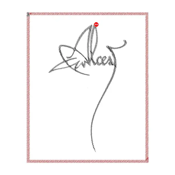 Alcest Logo Embroidery Patch Design File Instant Download - Image 2