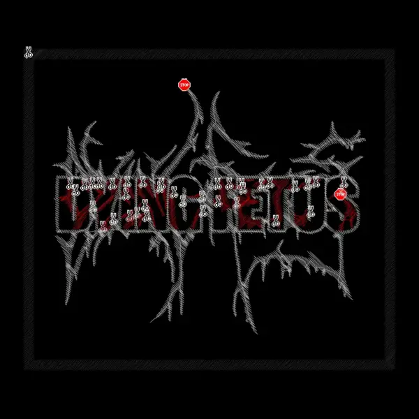 Dying Fetus Logo Embroidery Patch Design File Instant Download - Image 2