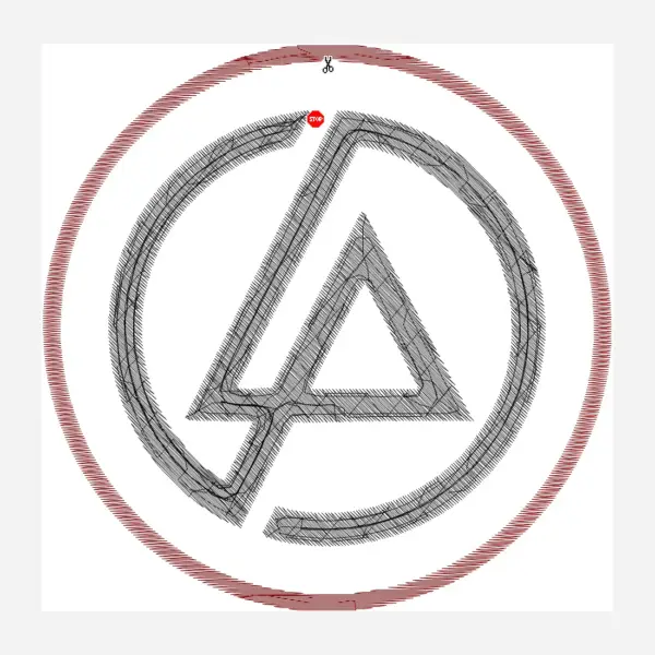 Linkin Park Old Logo Embroidery Patch Design File Instant Download - Image 2