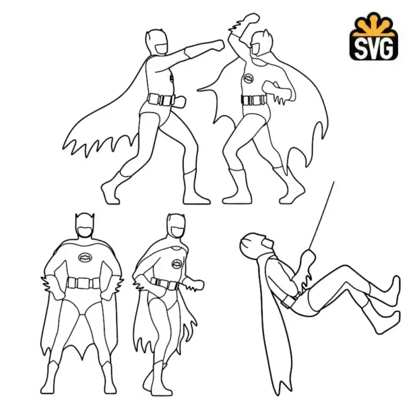 Batman SVG Digital Download, Adam West SVG-DXF-EPS-PS Vector Download File