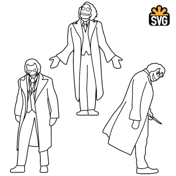 Joker SVG Digital Download, Heath Ledger SVG-DXF-EPS-PS Vector Download Files
