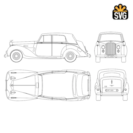 Bentley 1952 SVG Digital Download, Bentley 1952 SVG-DXF-EPS-PDF-PS Vector Download Files
